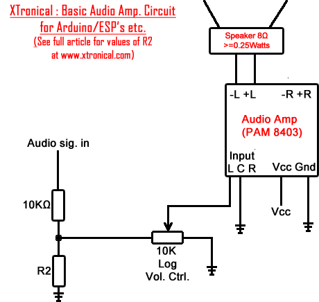 Basic Audio amp Circuit - XTronical